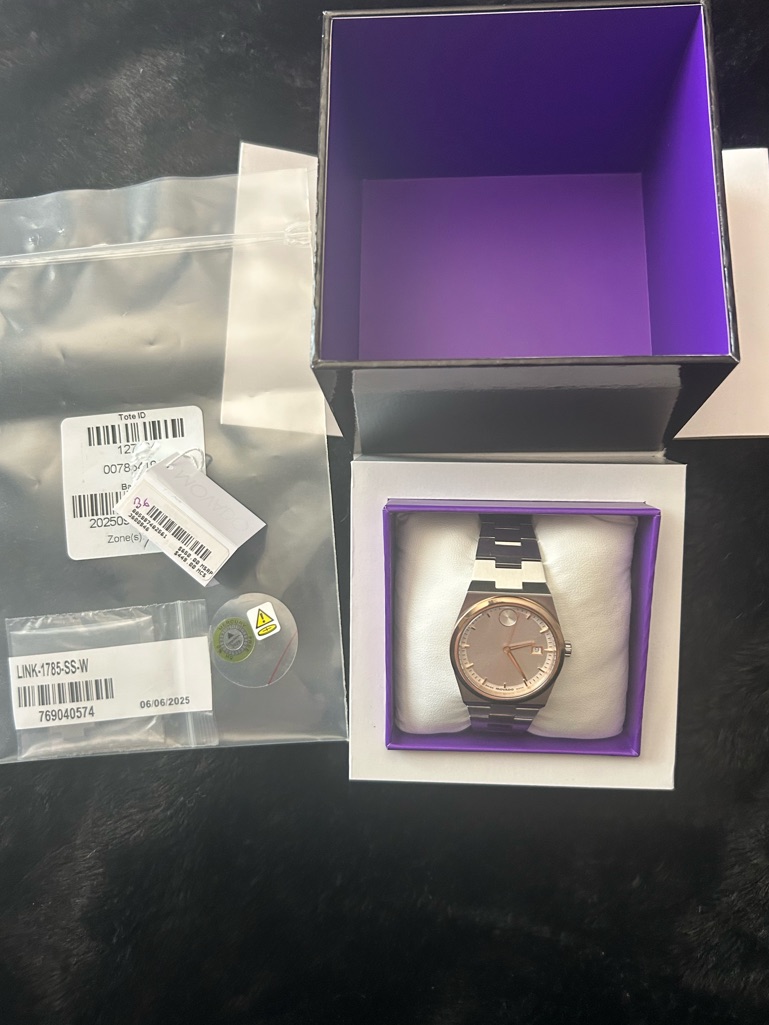 Womanâs Stainless Steel Watch - Rose Dial, Silver Bracelet 3600946 36mm